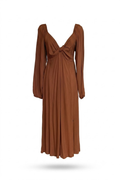Vestido camel mangas largas