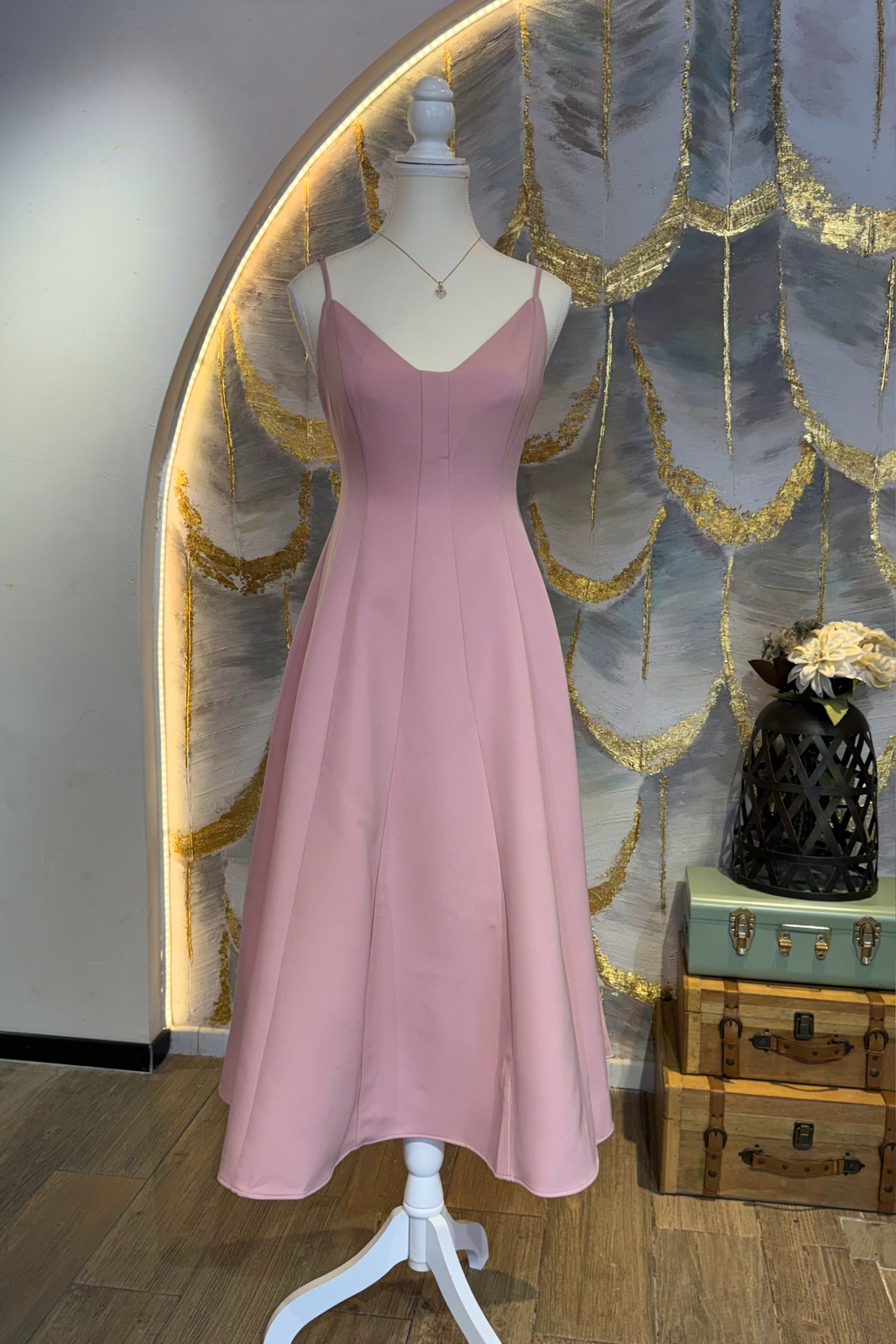 Vestido Rosa de tirantes