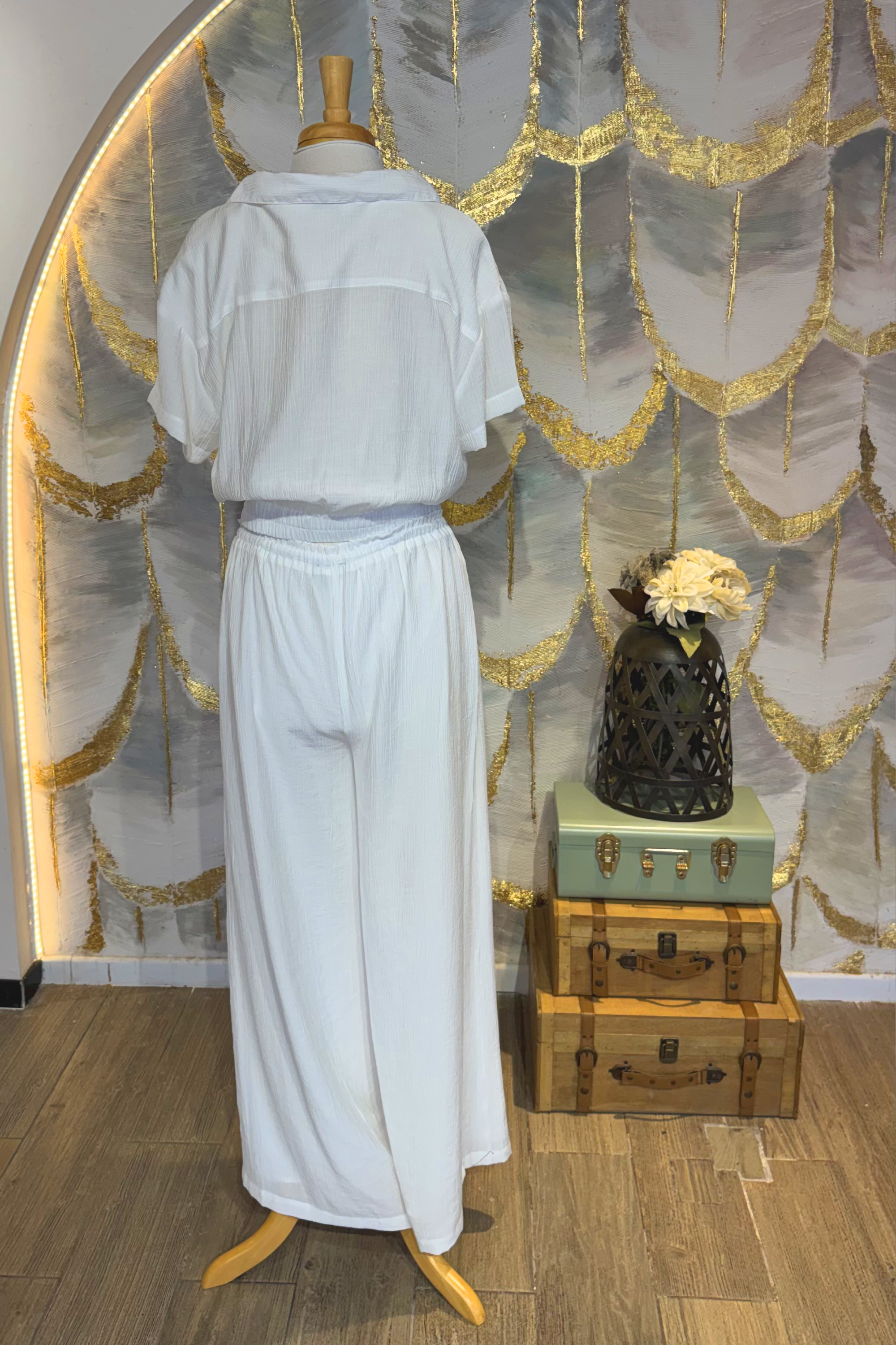 Conjunto Blanco con pantalon