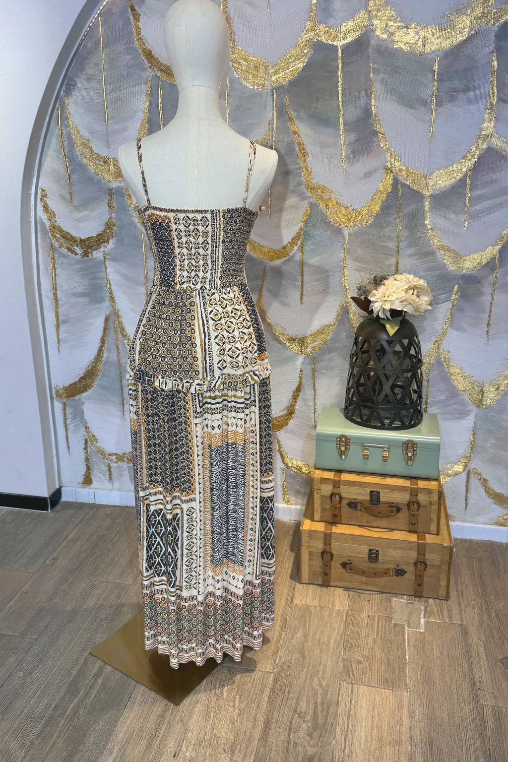 Vestido estampado tribal