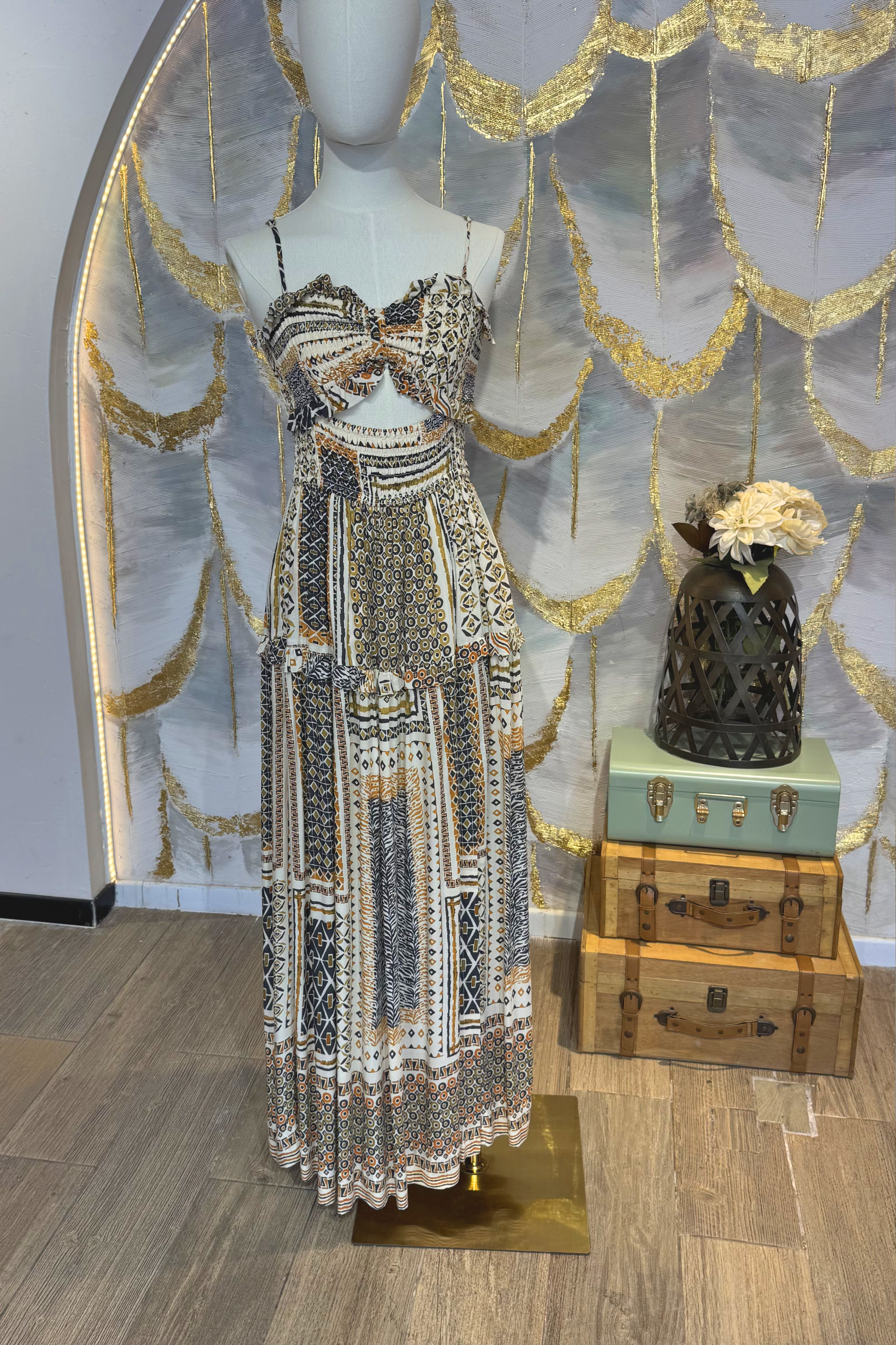 Vestido estampado tribal