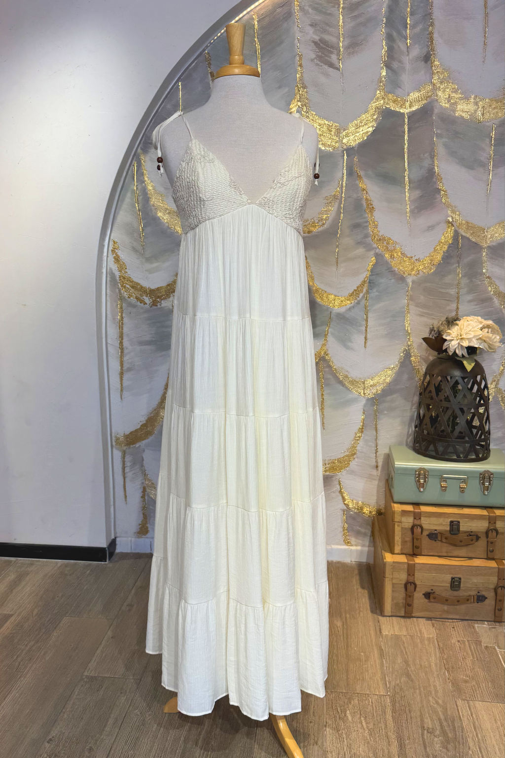 Vestido  ivory halter