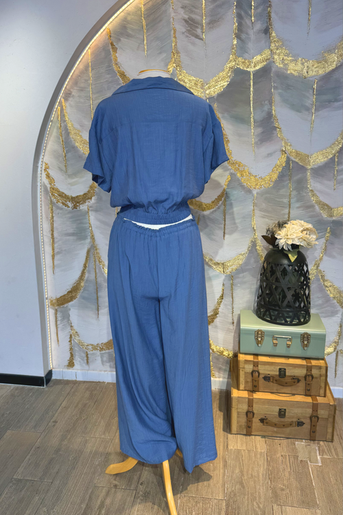 Conjunto Azul con pantalón