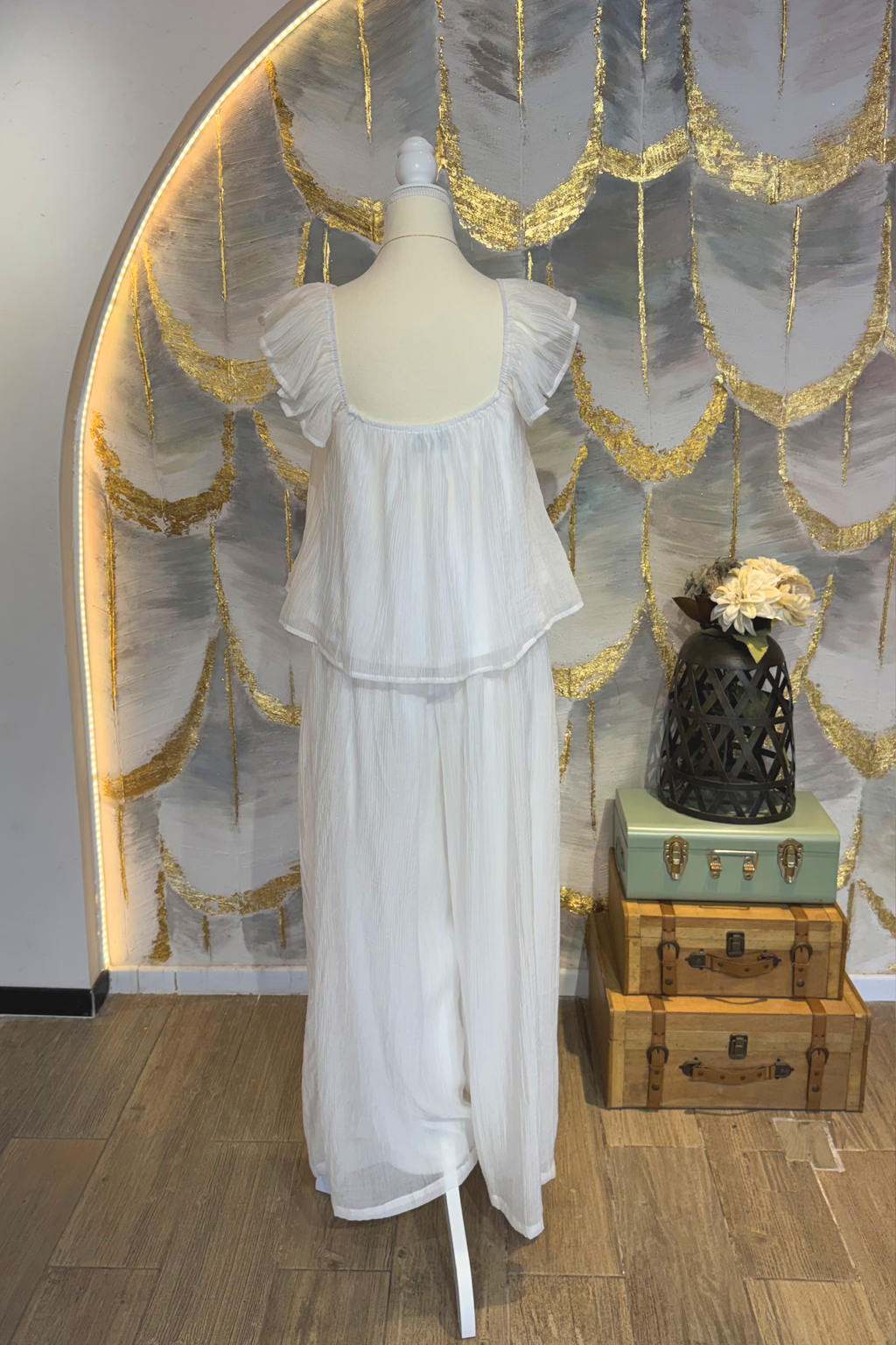 Conjunto Blanco sin mangas