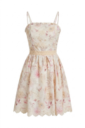 Vestido corto floreado de tirantes