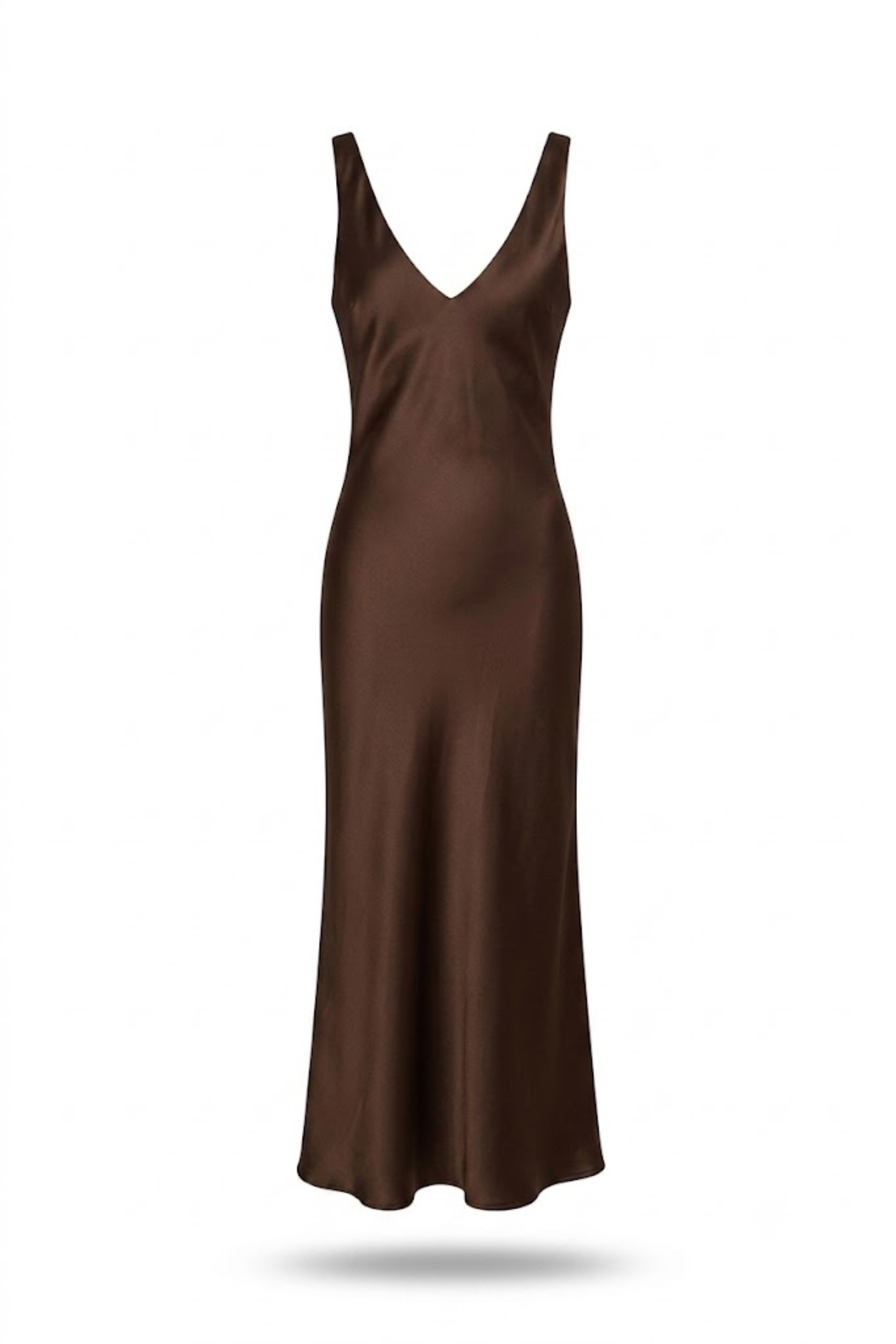 Vestido Satinado cafe