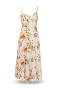 Vestido largo floreado de tirantes