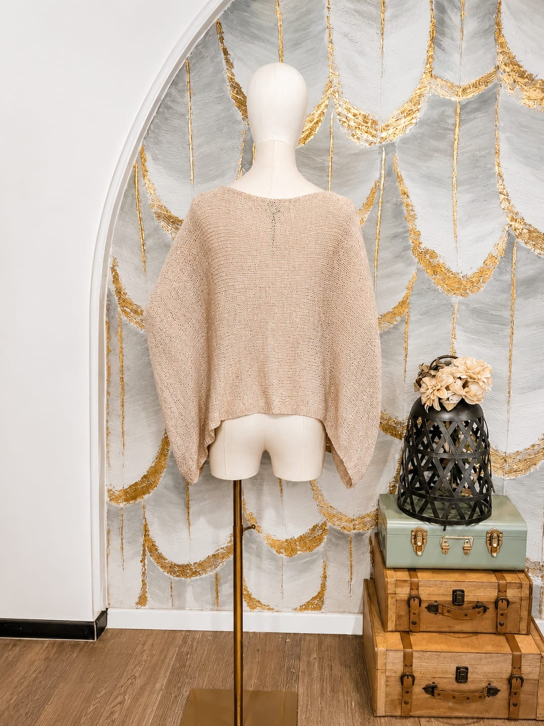 Poncho crema