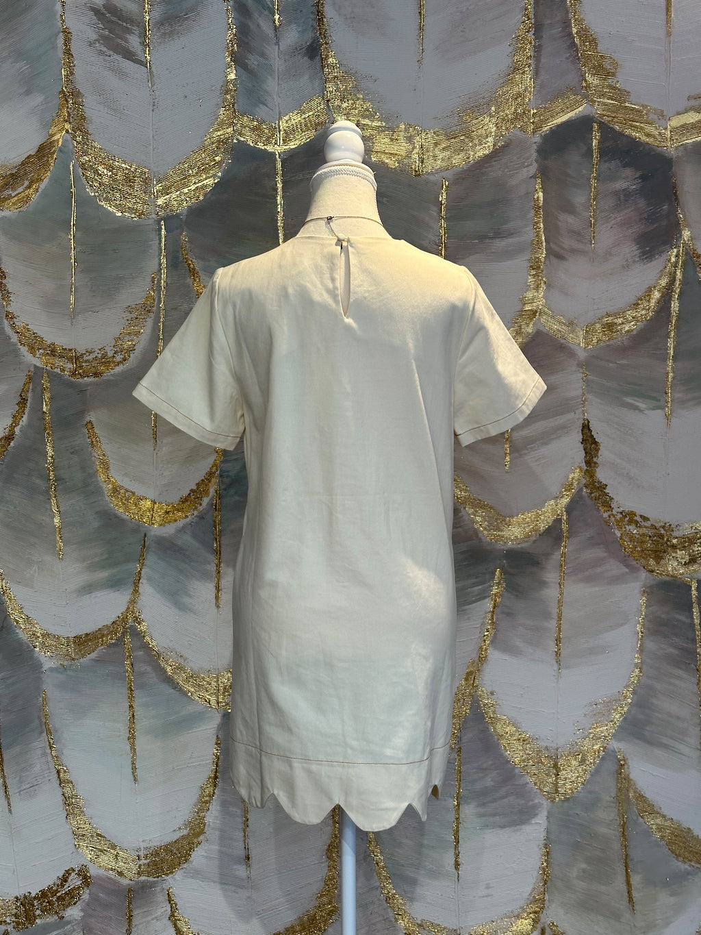 Vestido corto mezclilla ivory