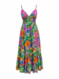 Vestido multicolor espalda abierta