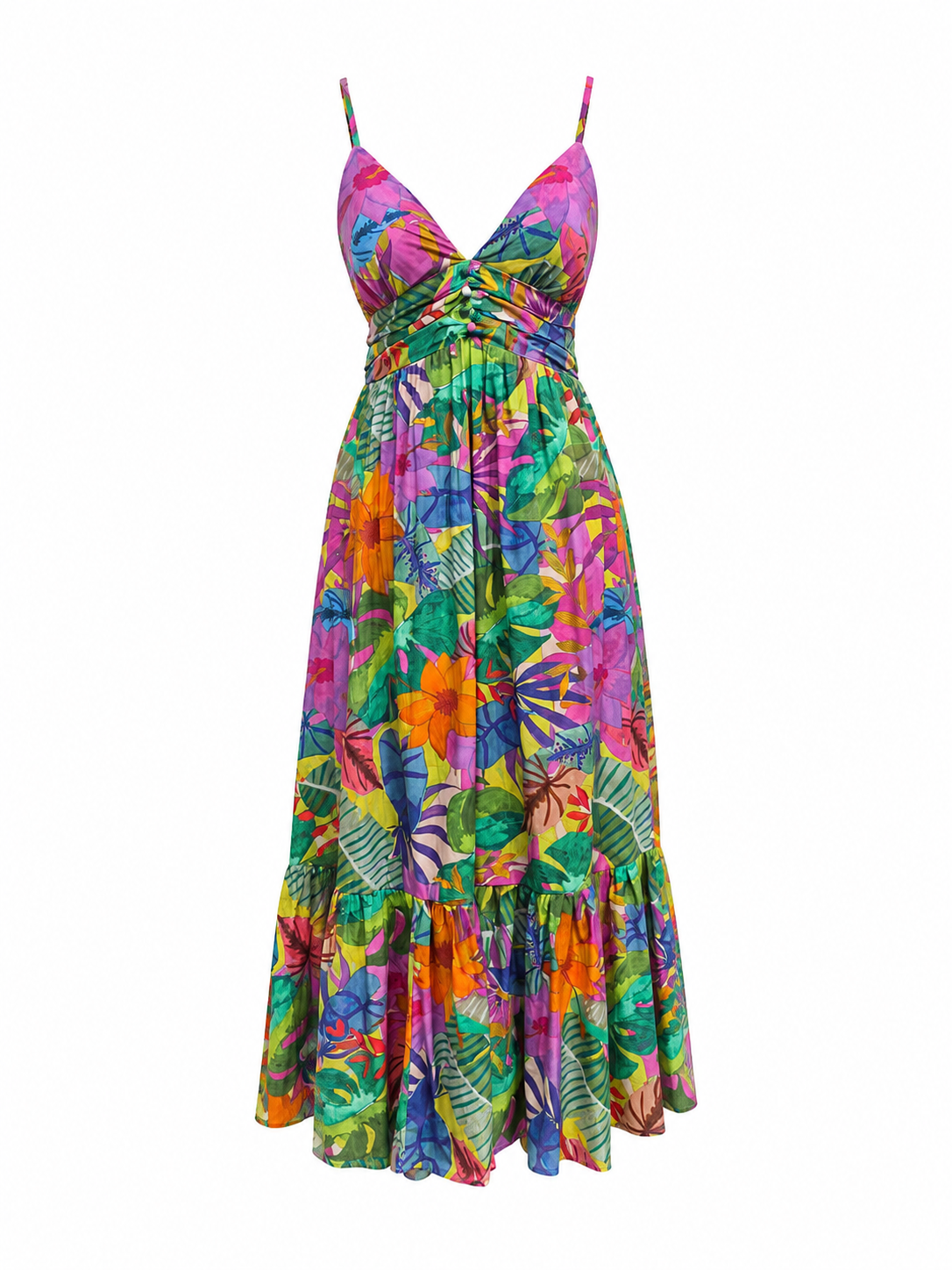 Vestido multicolor espalda abierta