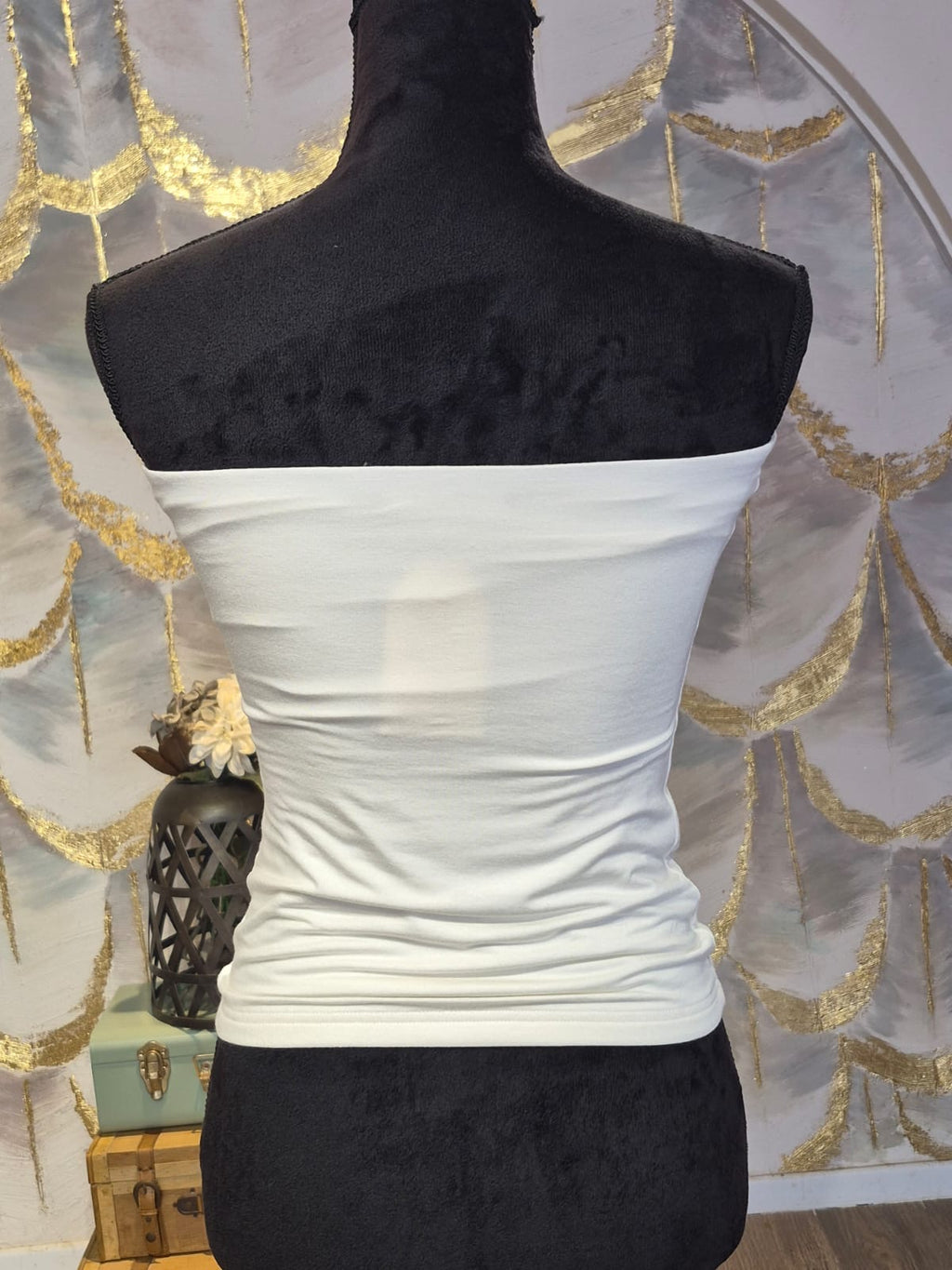 Blusa straple blanca algodón
