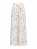 Pantalón gris y blanco