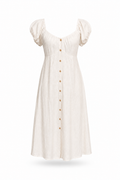 Vestido mangas corto casual nude