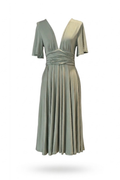 Vestido con mangas verde