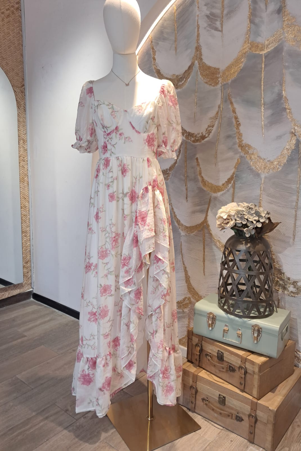 Vestido largo floreado