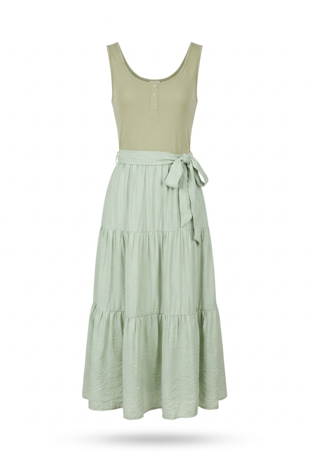 Vestido sin mangas verde