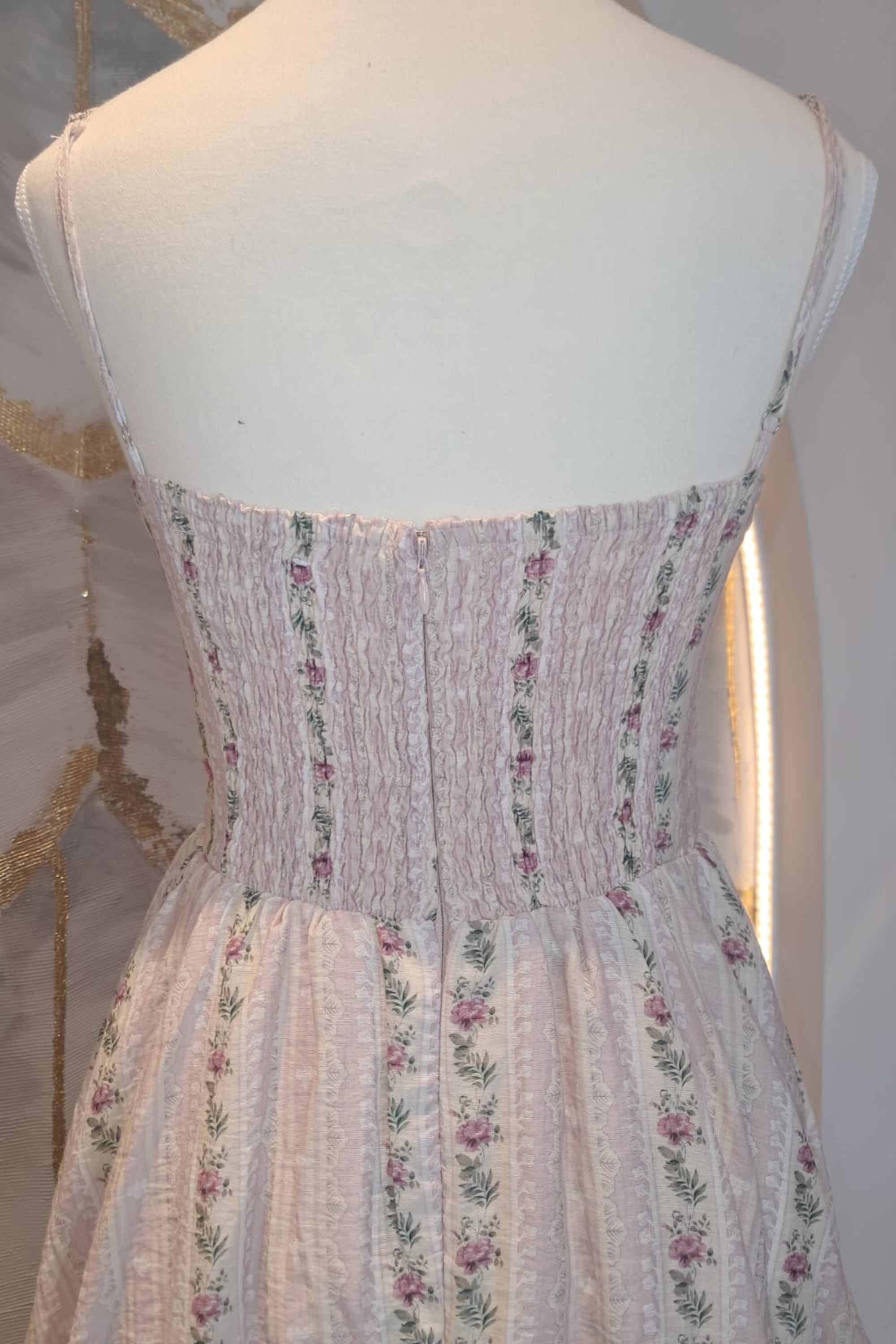 Vestido largo con flores
